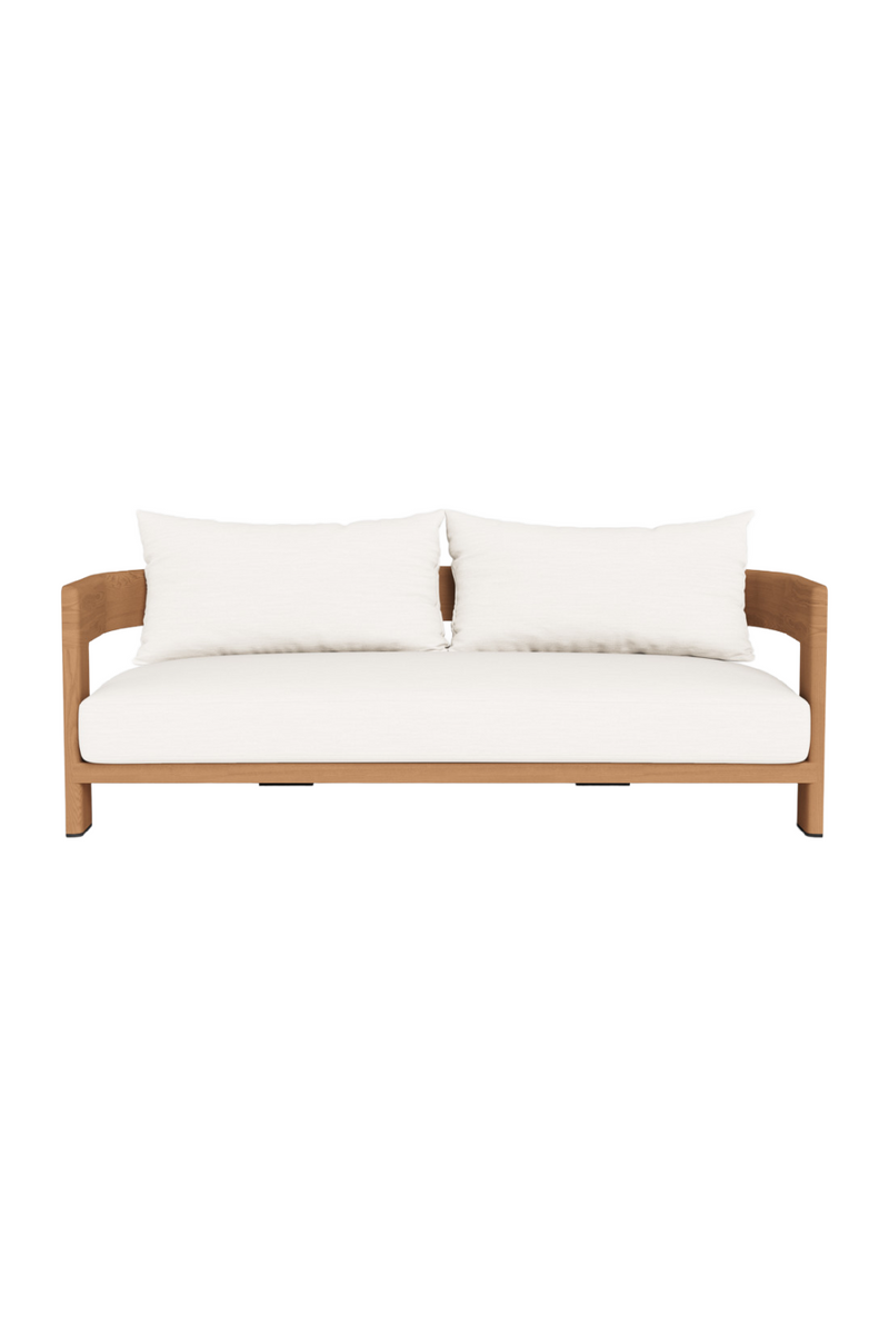 Outdoor Natural Teak Sofa | Andrew Martin Caicos | Oroatrade.com