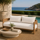 Outdoor Natural Teak Sofa | Andrew Martin Caicos | Oroatrade.com