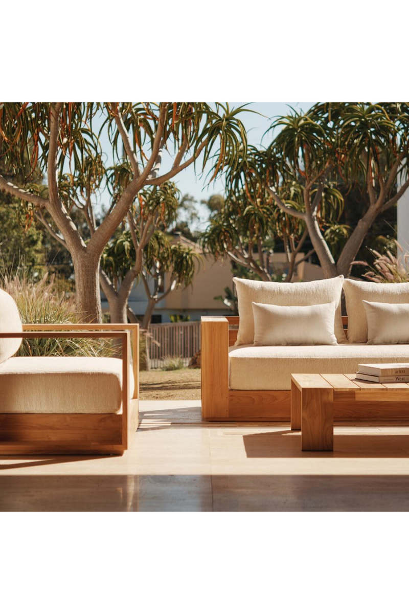 Outdoor Teak 3-Seater Sofa | Andrew Martin Bora | Oroatrade.com