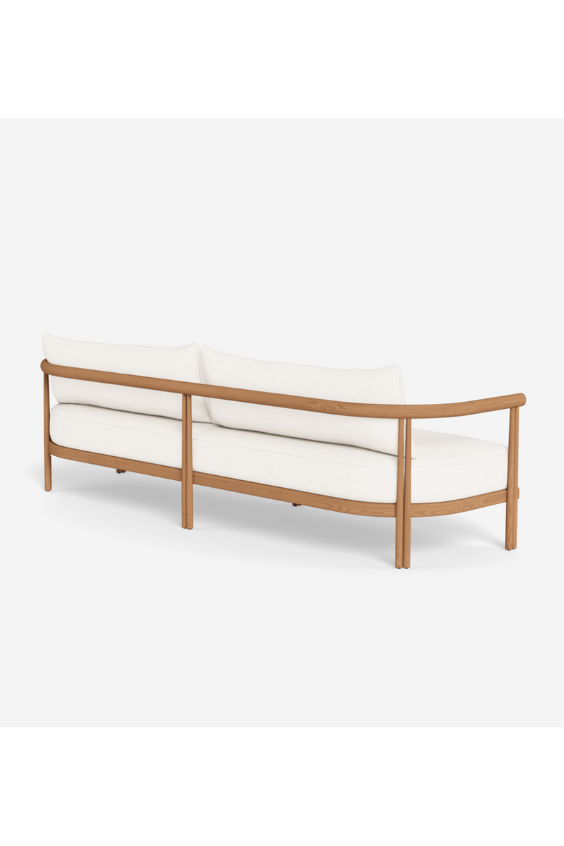 Padded Teak Outdoor 3-Seater Sofa | Andrew Martin Cove | Oroatrade.com