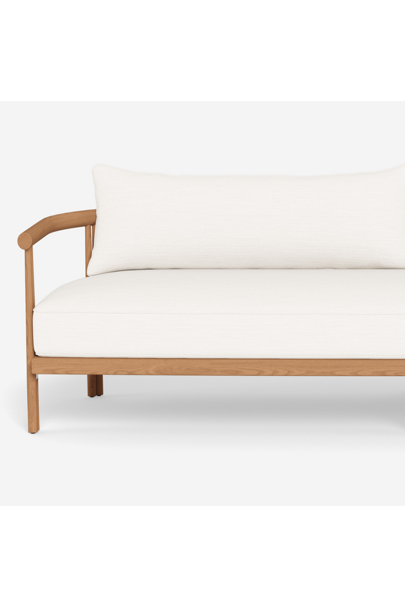 Padded Teak Outdoor 3-Seater Sofa | Andrew Martin Cove | Oroatrade.com