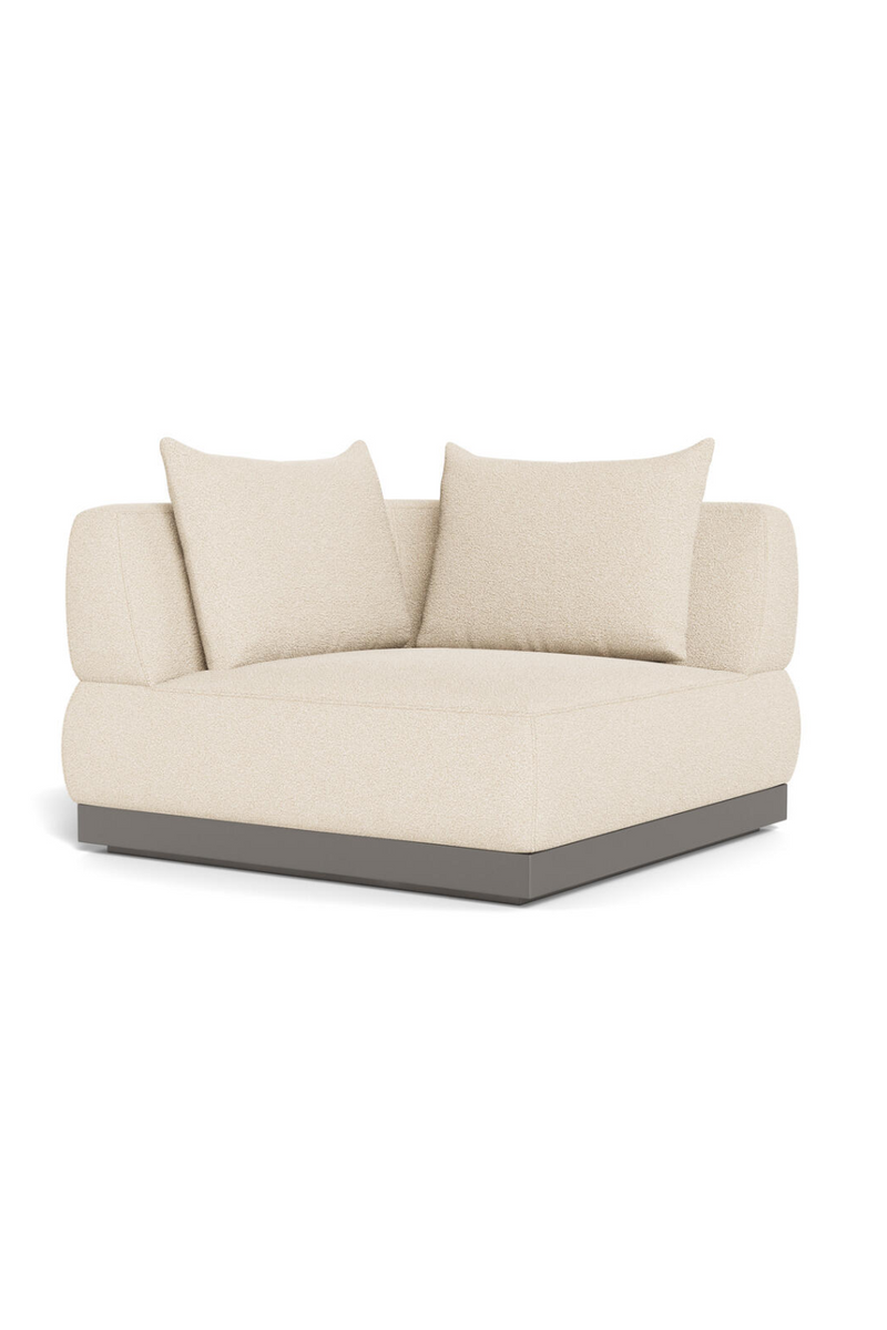 Cream Bouclé Outdoor Sectional Sofa | Andrew Martin Amalfi | Oroatrade.com