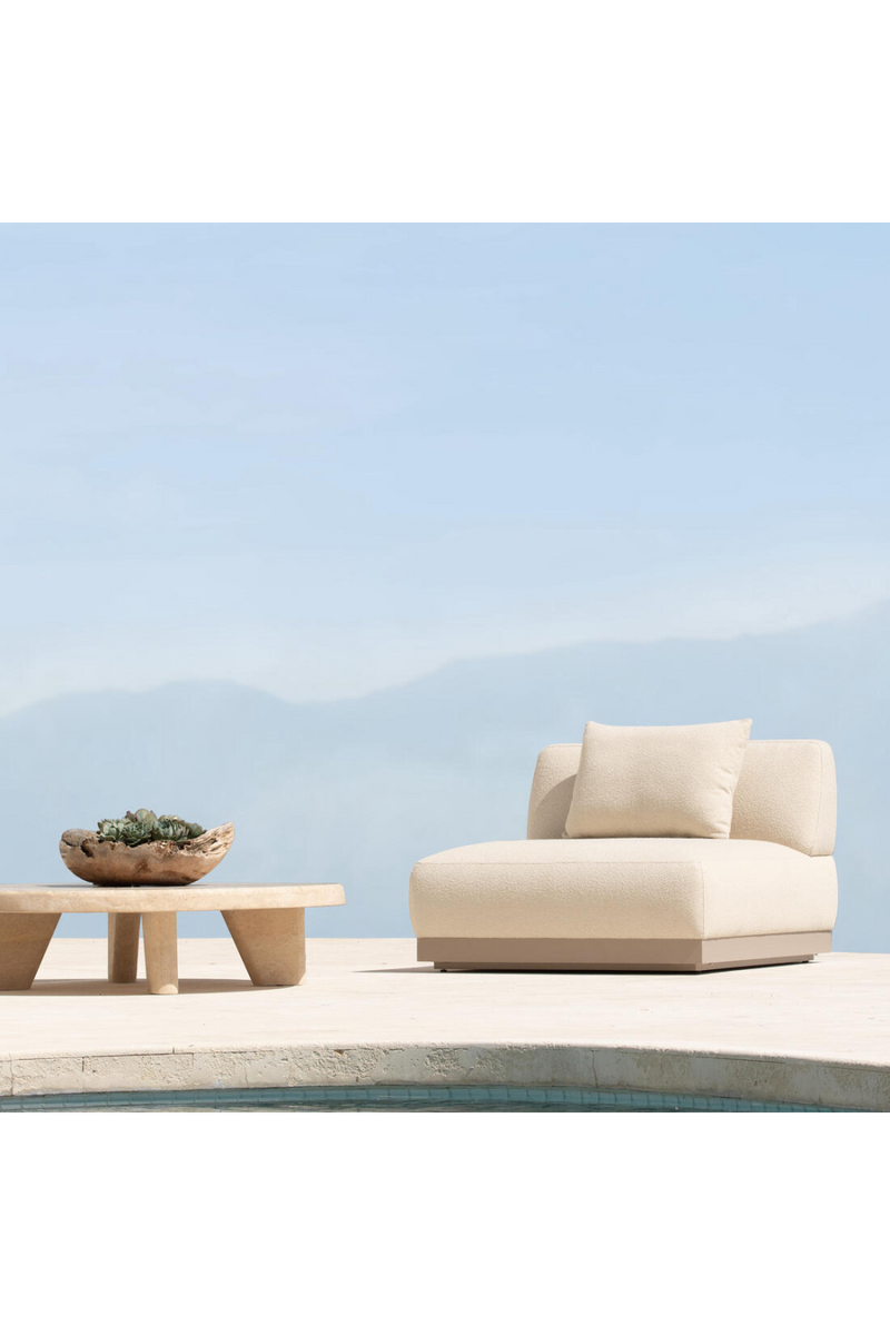 Cream Bouclé Outdoor Sectional Sofa | Andrew Martin Amalfi | Oroatrade.com