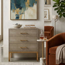 Cream Shagreen Side Chest | Andrew Martin Jasper