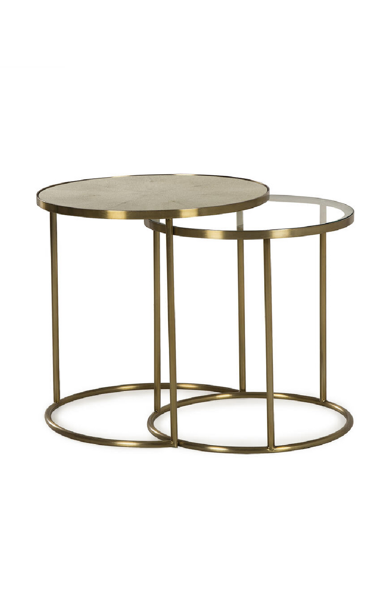 Brass Framed Nesting Side Tables (2) | Andrew Martin Ringo | Oroatrade.com