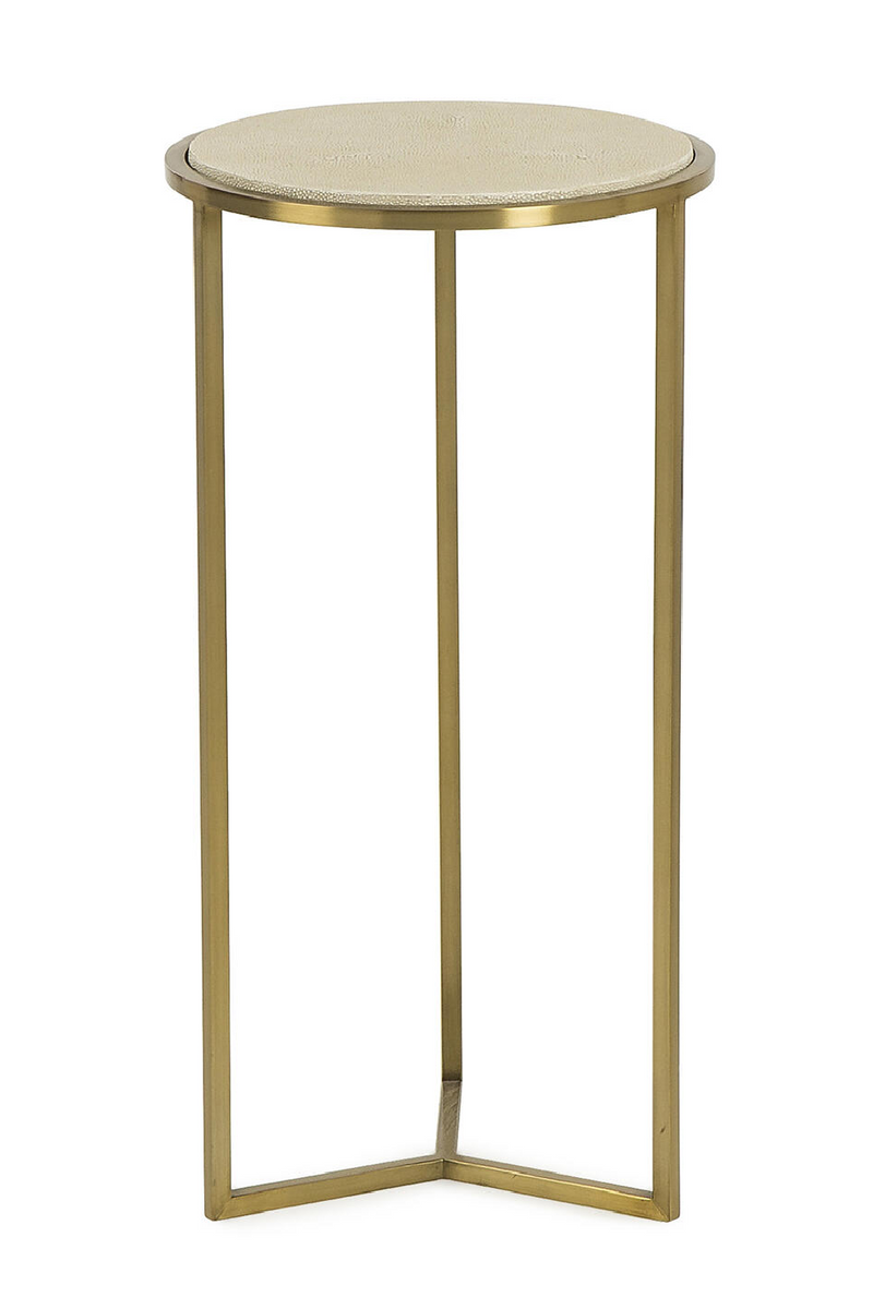 Cream Shagreen Accent Table | Andrew Martin Holly | Oroatrade.com