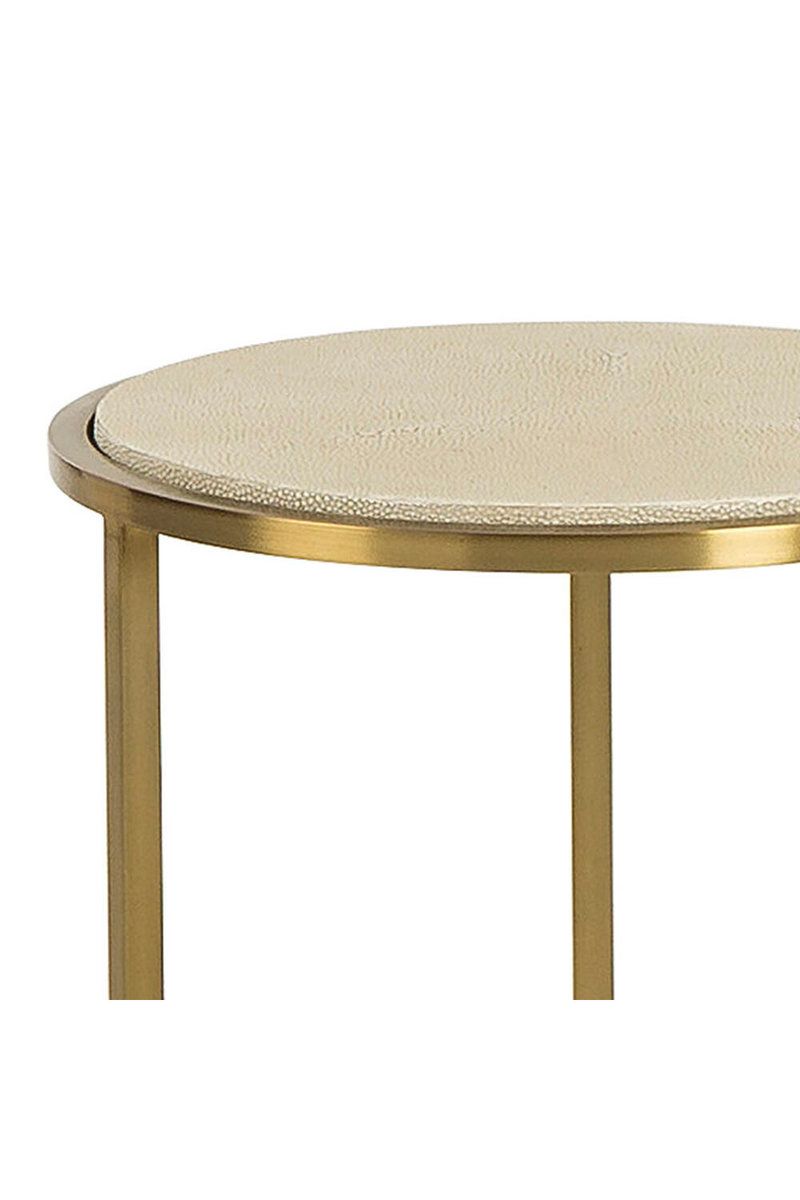 Cream Shagreen Accent Table | Andrew Martin Holly | Oroatrade.com