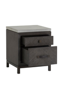 Dark Oak 2-Drawer Bedside Table | Andrew Martin Emerson | Oroatrade.com
