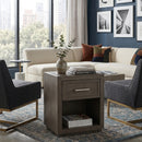 Gray Wooden Bedside Table S | Andrew Martin Raffles