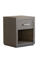 Gray Wooden Bedside Table S | Andrew Martin Raffles | Oroatrade.com
