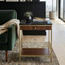 Black Marble Top Square Side Table S | Andrew Martin Chester