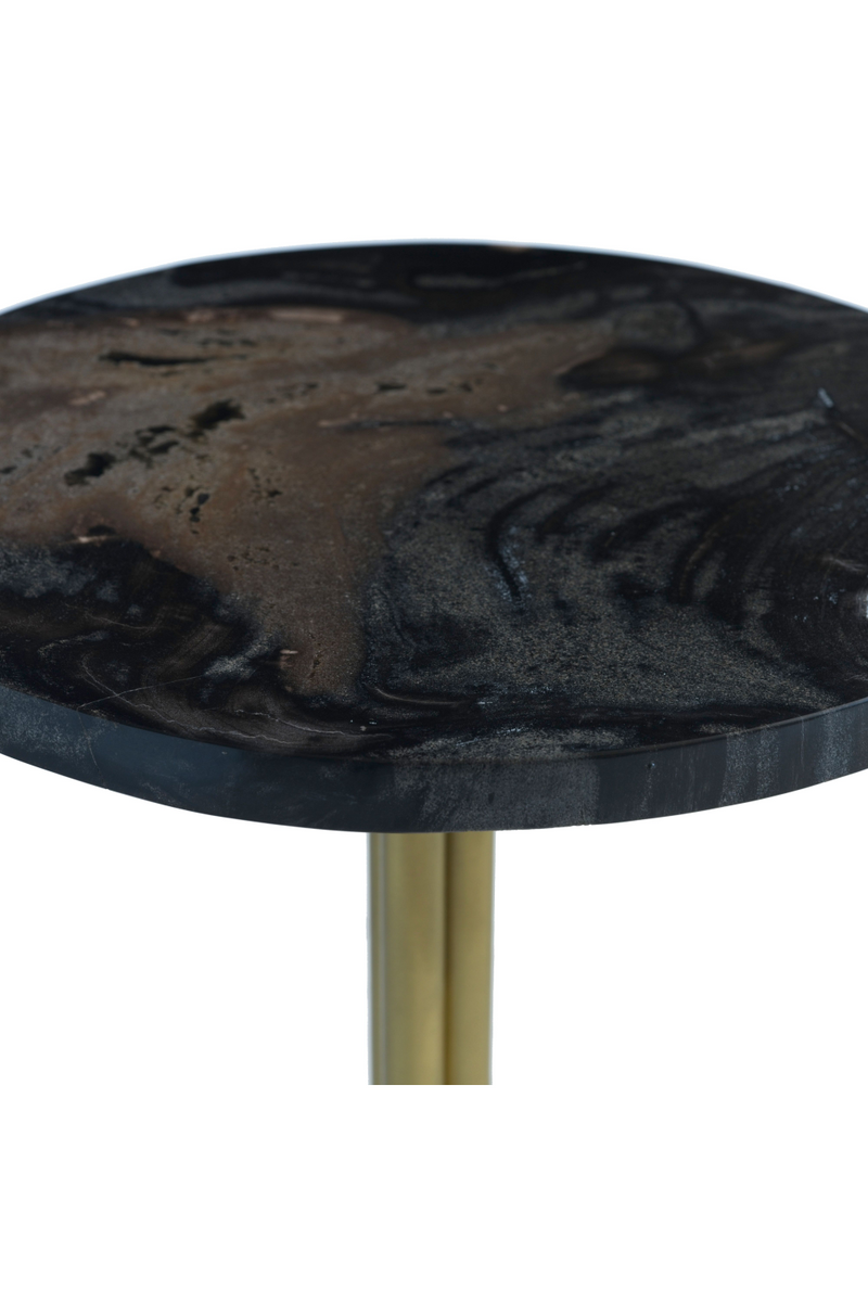 Petrified Wood Tripod Side Table | Andrew Martin Epiphany | Oroatrade.com