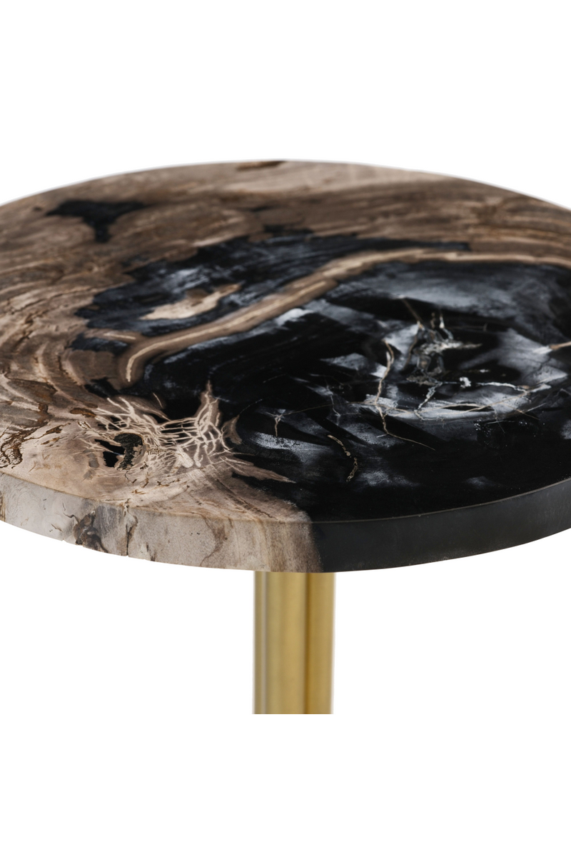 Petrified Wood Tripod Side Table | Andrew Martin Epiphany | Oroatrade.com