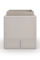 Taupe Leather Side Table | Andrew Martin Bindi | Oroatrade.com