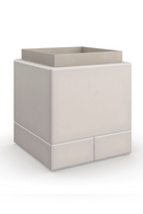 Taupe Leather Side Table | Andrew Martin Bindi | Oroatrade.com