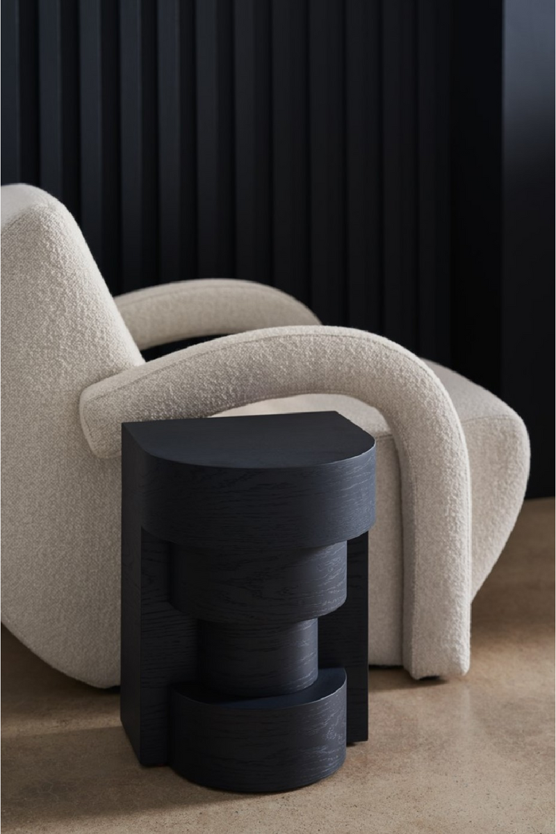 Black Sculptural Side Table | Andrew Martin Sam | Oroatrade.com