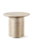Round Travertine Outdoor Side Table | Andrew Martin Porto | Oroatrade.com