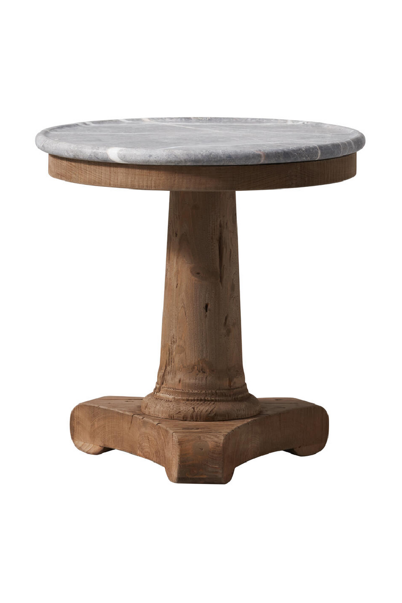 Vintage Pine Pedestal Side Table | Andrew Martin Michaelangelo | Oroatrade.com