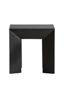 Black Bamboo Weave Side Table | Andrew Martin Jupiter | Oroatrade.com