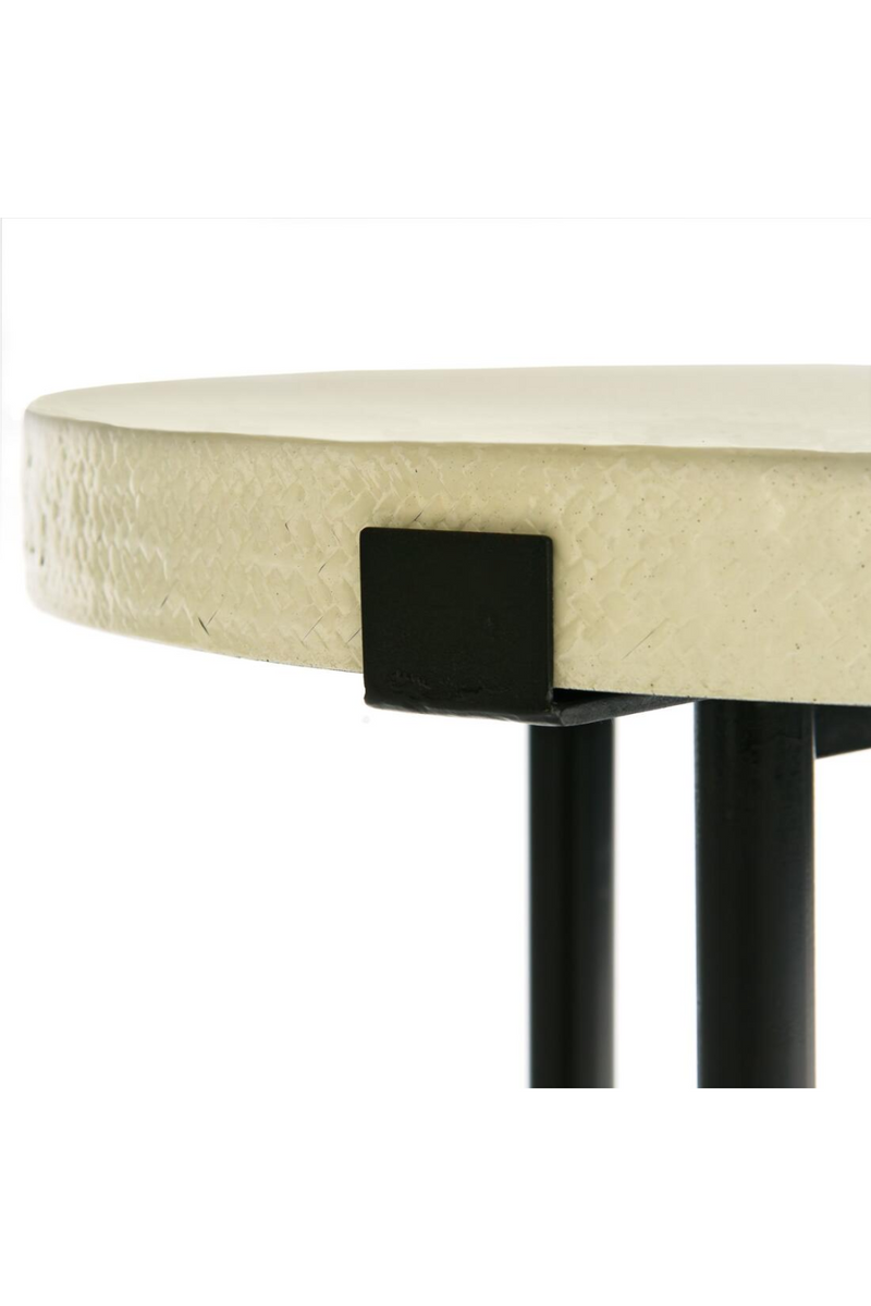 Cream Linen Side Table | Andrew Martin Hercules | Oroatrade.com