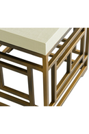 Cream Linen Brass Side Table | Andrew Martin Minerva | Oroatrade.com