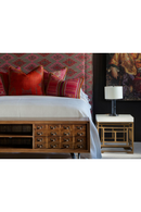 Cream Linen Brass Side Table | Andrew Martin Minerva | Oroatrade.com