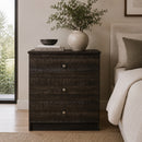 Hospitality furniture - Brown Wooden 3-Drawer Chest - www.oroatrade.com