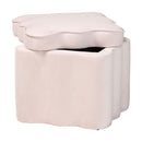 Hospitality furniture - Scalloped Storage Ottoman - www.oroatrade.com