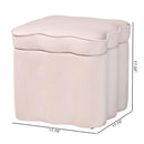 Hospitality furniture - Scalloped Storage Ottoman - www.oroatrade.com