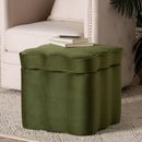 Hospitality furniture - Scalloped Storage Ottoman - www.oroatrade.com