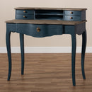 Hospitality furniture - Blue Wooden Accent Writing Desk - www.oroatrade.com