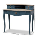 Hospitality furniture - Blue Wooden Accent Writing Desk - www.oroatrade.com