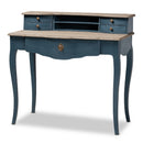 Hospitality furniture - Blue Wooden Accent Writing Desk - www.oroatrade.com
