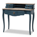 Hospitality furniture - Blue Wooden Accent Writing Desk - www.oroatrade.com