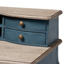 Hospitality furniture - Blue Wooden Accent Writing Desk - www.oroatrade.com