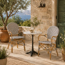 Indoor Outdoor Two Toned Weaving Bistro Chairs 2 | Bali Loom Naila | Oroatrade.com