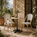 White Weaving Indoor Outdoor Bistro Chair | Bali Loom Genica | Oroatrade.com