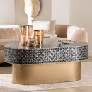 Hospitality furniture - Capiz Shell Oval Coffee Table - www.oroatrade.com