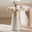 Hospitality furniture - Capiz Shell Scalloped End Table - www.oroatrade.com