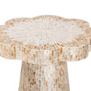Hospitality furniture - Capiz Shell Scalloped End Table - www.oroatrade.com