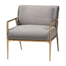 Hospitality furniture - Gray Velvet Lounge Chair - www.oroatrade.com