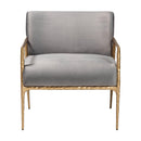 Hospitality furniture - Gray Velvet Lounge Chair - www.oroatrade.com
