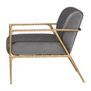 Hospitality furniture - Gray Velvet Lounge Chair - www.oroatrade.com