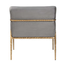 Hospitality furniture - Gray Velvet Lounge Chair - www.oroatrade.com