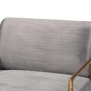 Hospitality furniture - Gray Velvet Lounge Chair - www.oroatrade.com