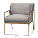Hospitality furniture - Gray Velvet Lounge Chair - www.oroatrade.com