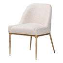 Hospitality furniture - White Boucle Dining Side Chair - www.oroatrade.com