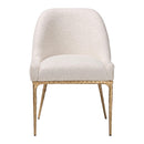 Hospitality furniture - White Boucle Dining Side Chair - www.oroatrade.com