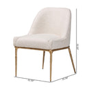 Hospitality furniture - White Boucle Dining Side Chair - www.oroatrade.com