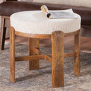 Hospitality furniture - Round Fabric Cushioned Ottoman - www.oroatrade.com